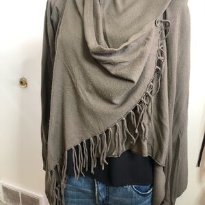 Lovestitch Dark Gray Knit Poncho